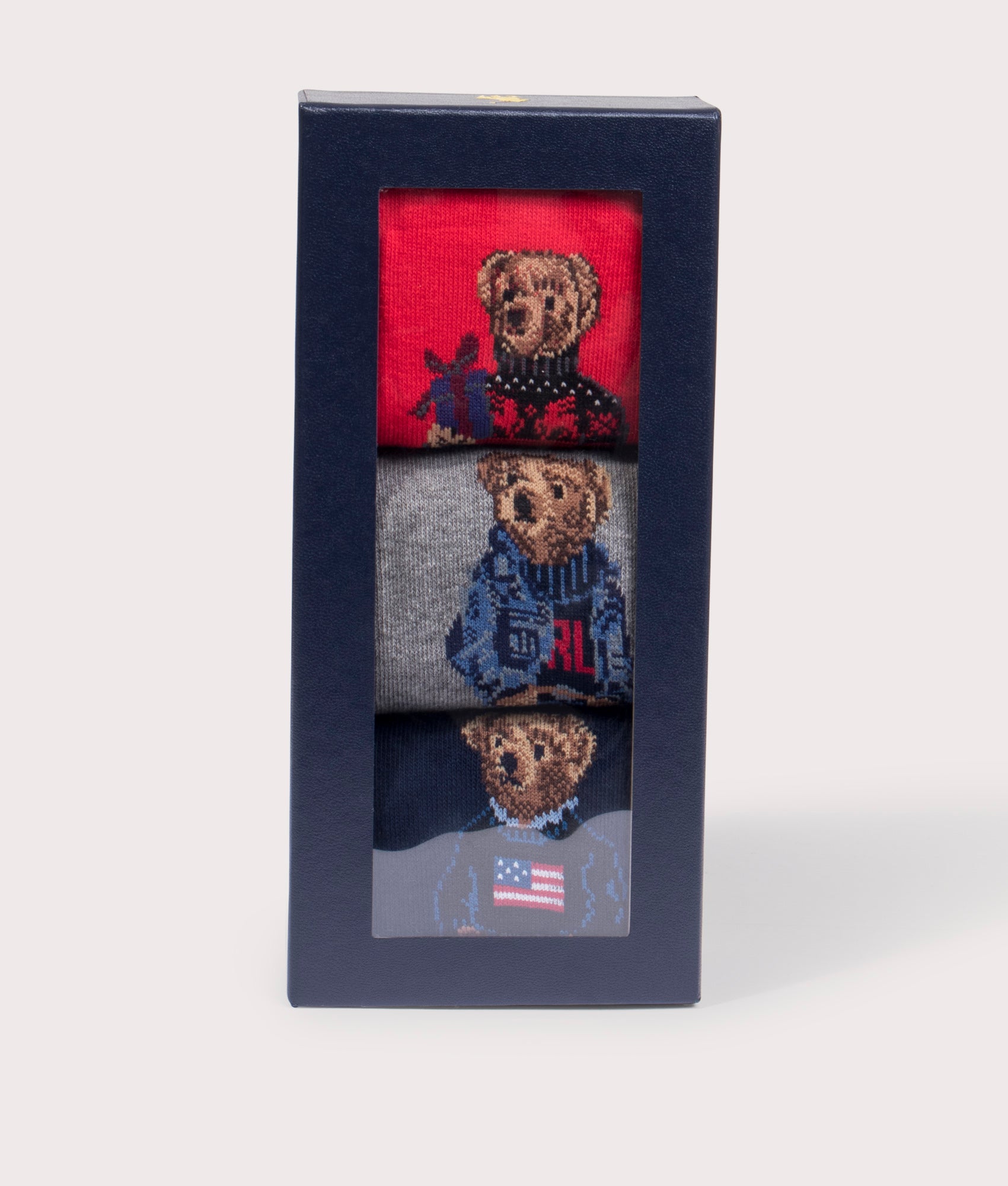Three-Pack-of-Crew-Socks-With-Gift-Box-001-GB-3-Bears-Polo-Ralph-Lauren-EQVVS