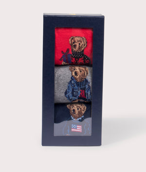 Three-Pack-of-Crew-Socks-With-Gift-Box-001-GB-3-Bears-Polo-Ralph-Lauren-EQVVS