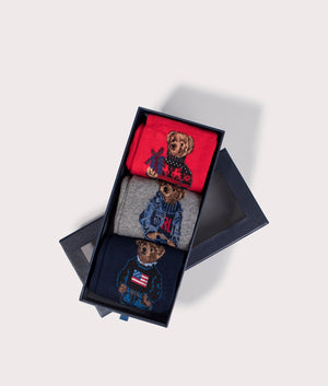 Three-Pack-of-Crew-Socks-With-Gift-Box-001-GB-3-Bears-Polo-Ralph-Lauren-EQVVS