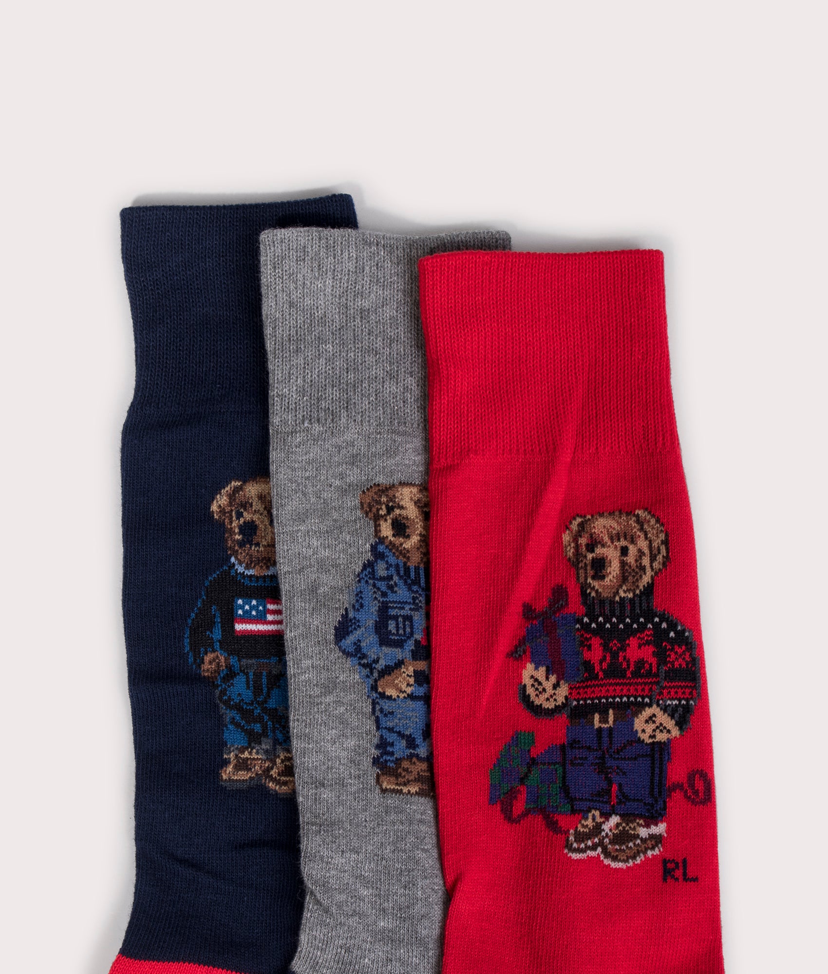 Three-Pack-of-Crew-Socks-With-Gift-Box-001-GB-3-Bears-Polo-Ralph-Lauren-EQVVS