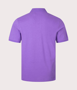Classic Fit Mesh Polo Shirt in Spring Violet by Polo Ralph Lauren. EQVVS Back Angle Shot