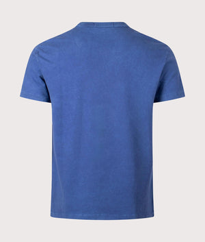 Polo Ralph Lauren Classic Fit Jersey T-Shirt in Light Navy, 100% Cotton Back Shot at EQVVS