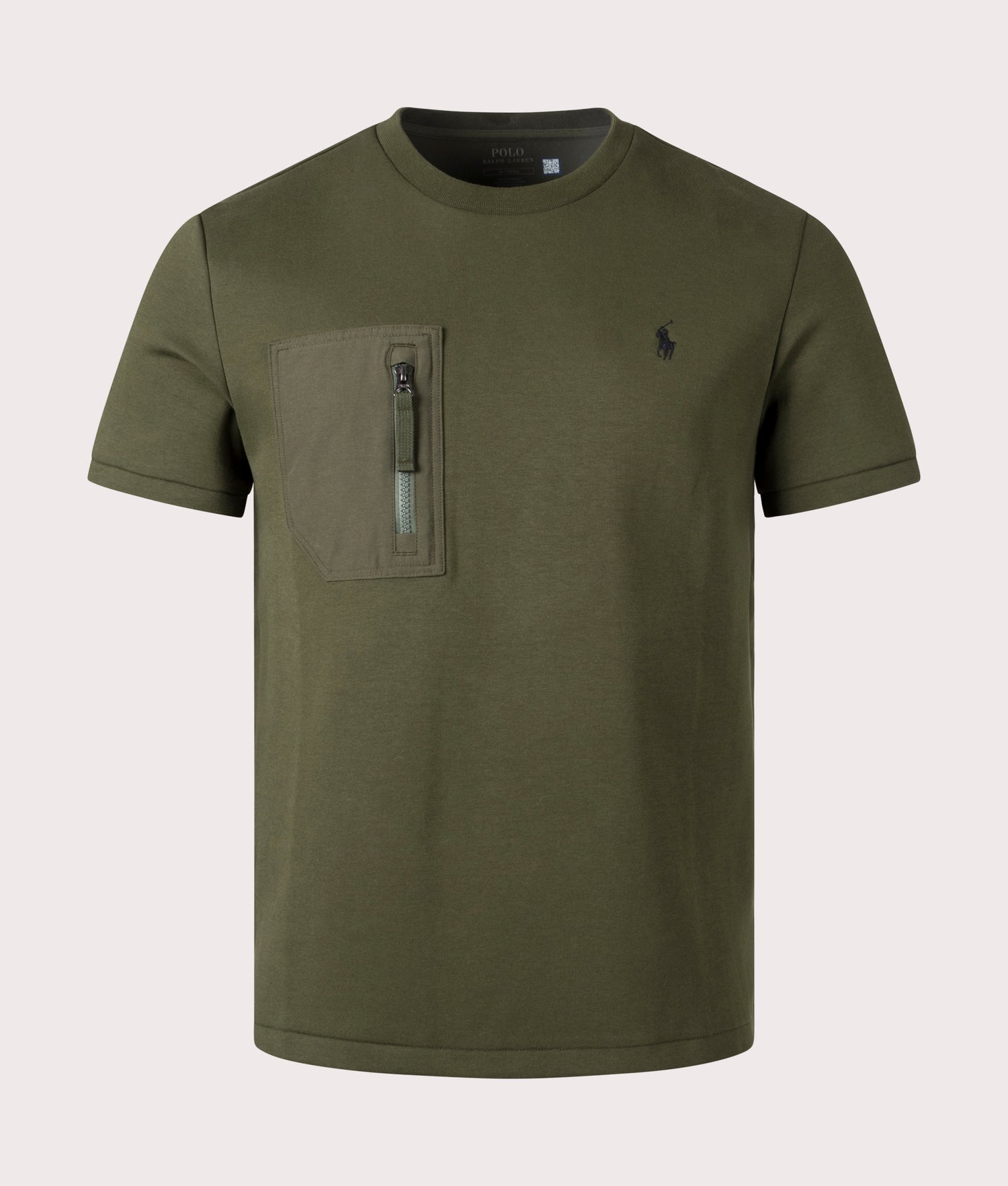 Heavyweight Zip Pocket T-Shirt in Company Olive | Polo Ralph 