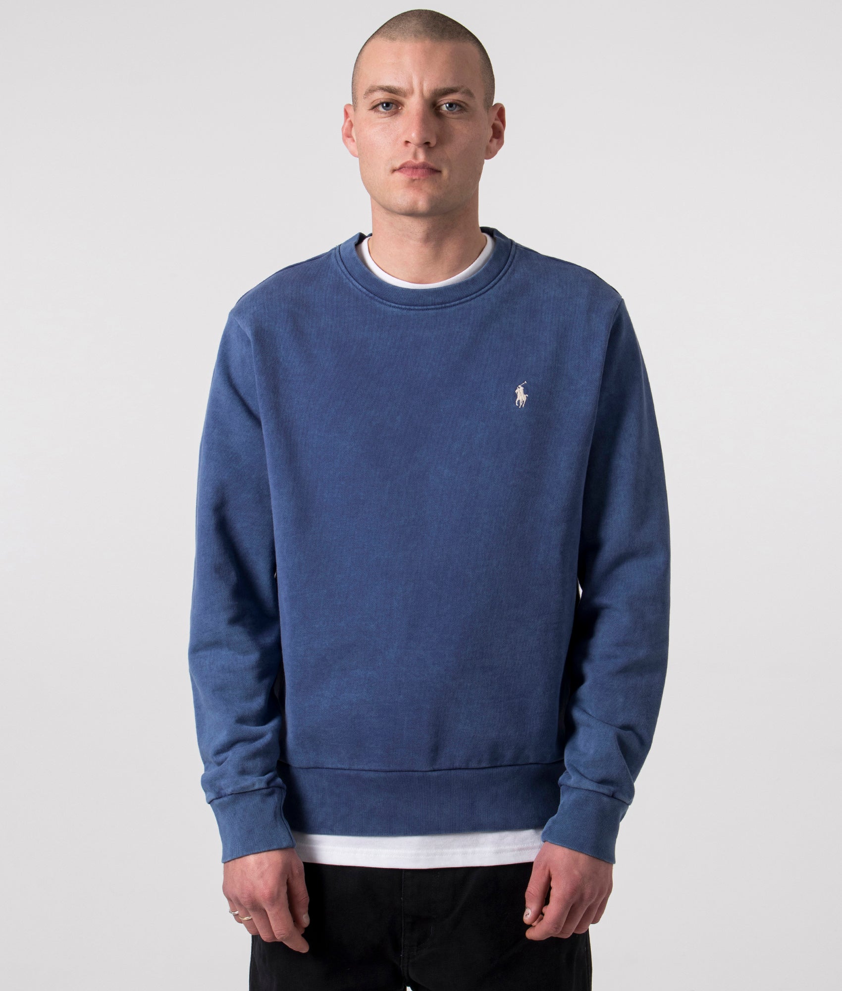Loopback Terry Sweatshirt in Light Navy - Polo Ralph Lauren - EQVVS - Front