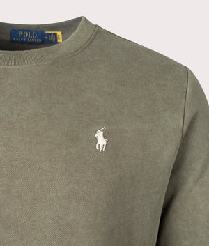 Loopback Terry Sweatshirt in Company Olive - Polo Ralph Lauren - EQVVS - Detail