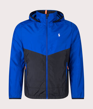 Vital Lined Windbreaker in Sapphire Star by Polo Ralph Lauren. EQVVS Front Angle Shot.