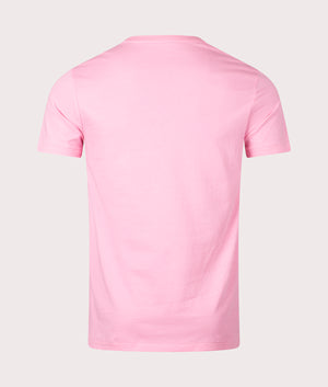 Polo Ralph Lauren Custom Slim Fit T-Shirt in Course Pink, 100% Cotton Back Shot at EQVVS