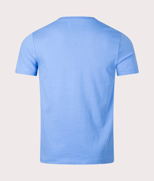 Polo Ralph Lauren Custom Slim Fit T-Shirt in Summer Blue, 100% Cotton at Back Shot at EQVVS