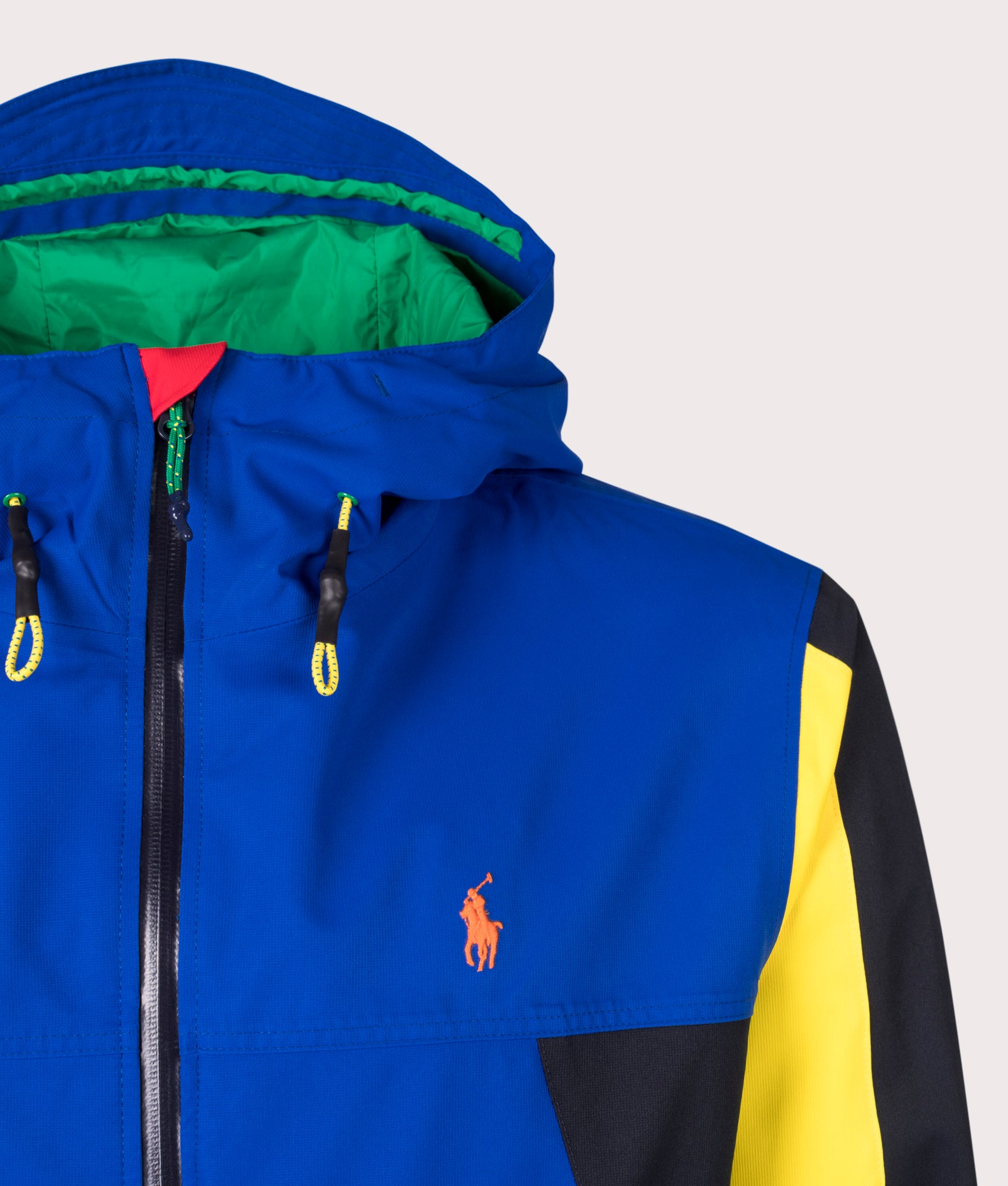 Eastland Lined Bomber Jacket in Sapphire Star Multi by Polo Ralph Lauren. EQVVS Detail Shot.