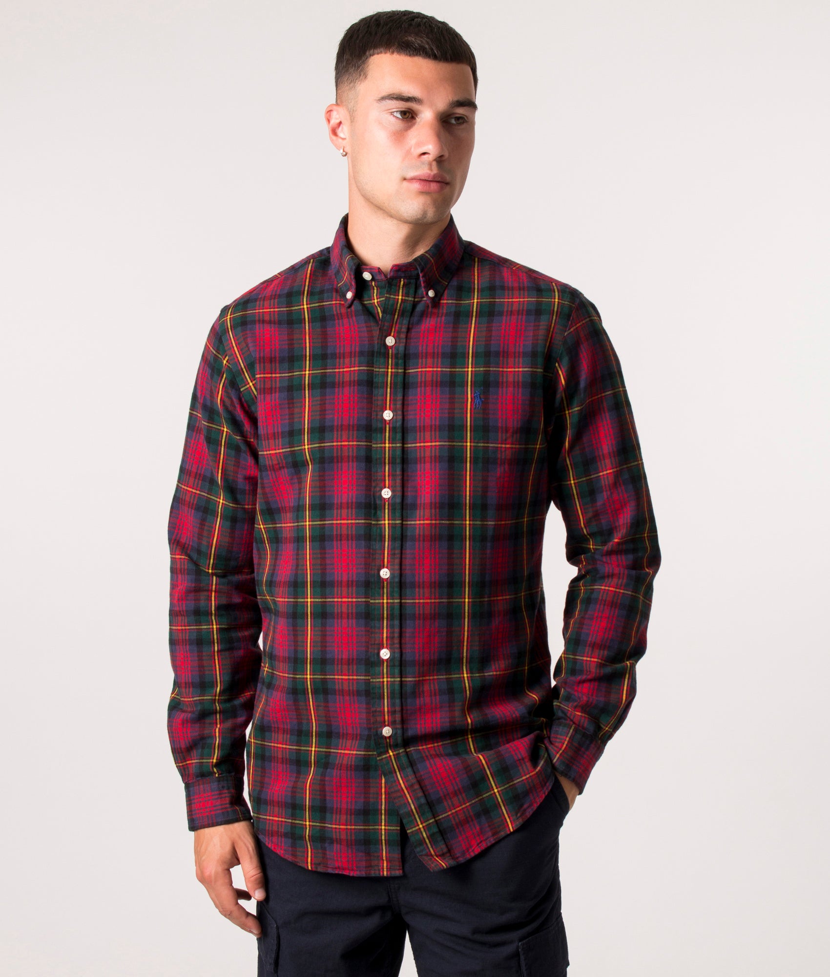 Custom-Fit-Lightweight-Shirt-Red/Green-Multi-Polo-Ralph-Lauren-EQVVS