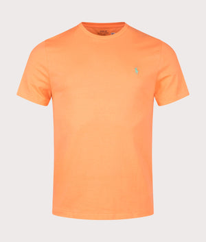 Custom Slim Fit T-Shirt in Classic Peach by Polo Ralph Lauren. EQVVS Front Angle Shot.
