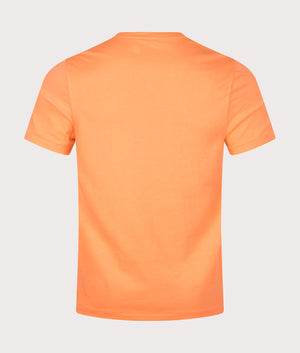 Custom Slim Fit T-Shirt in Classic Peach by Polo Ralph Lauren. EQVVS Back Angle Shot.