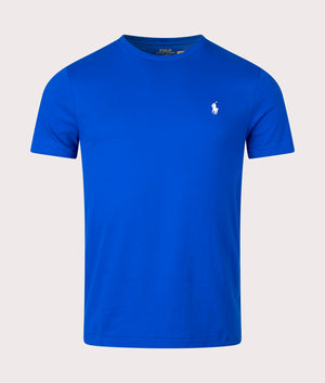 Polo Ralph Lauren Custom Slim Fit T-Shirt in Sapphire Blue, 100% Cotton Front Shot EQVVS