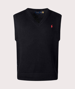 Sleeveless V-Neck Knitted Vest Polo Black Polo Ralph Lauren EQVVS