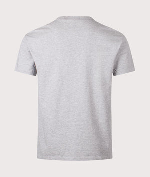 Polo ralph Lauren Classic Fit Jersey T-Shirt in Spring Grey Heather, 100% Cotton Back Shot at EQVVS