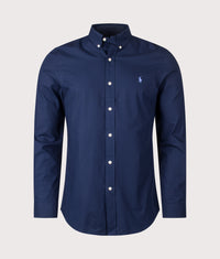 Slim Fit Stretch Poplin Shirt: 001 Newport Navy 