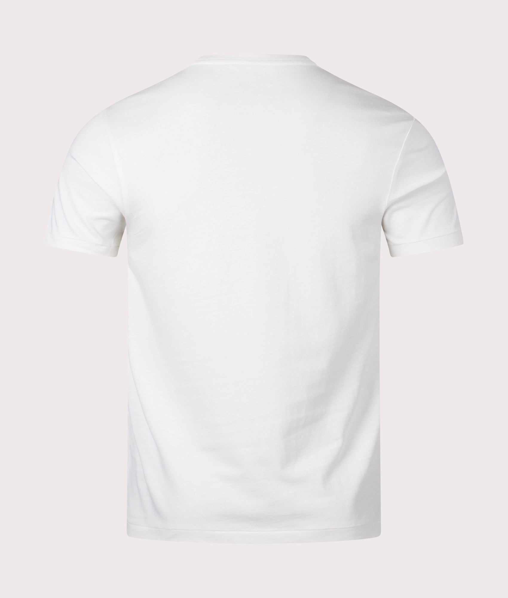 Polo Ralph Lauren Custom Slim Fit T Shirt in Parchment Cream at EQVVS Menswear. Back shot.