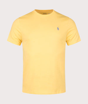 Custom Slim Fit T-Shirt in Fall Yellow by Polo Ralph Lauren. EQVVS Front Angle Shot.