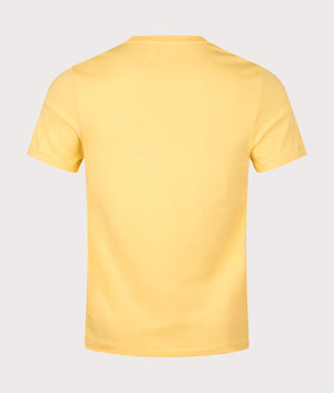 Custom Slim Fit T-Shirt in Fall Yellow by Polo Ralph Lauren. EQVVS Back Angle Shot.