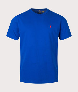 Classic Relaxed Fit Jersey T-Shirt in Sapphire Star by Polo Ralph Lauren. EQVVS Front Angle Shot.