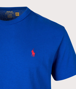 Classic Relaxed Fit Jersey T-Shirt in Sapphire Star by Polo Ralph Lauren. EQVVS Detail Shot