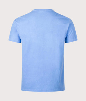 Polo Ralph Lauren Classic Fit Jersey T-Shirt in Summer Blue, 100% Cotton Back Shot at EQVVS