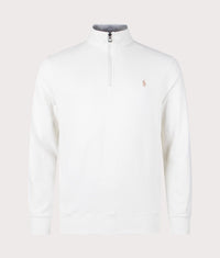 Quarter Zip Sweatshirt: 057 Parchment Cream 