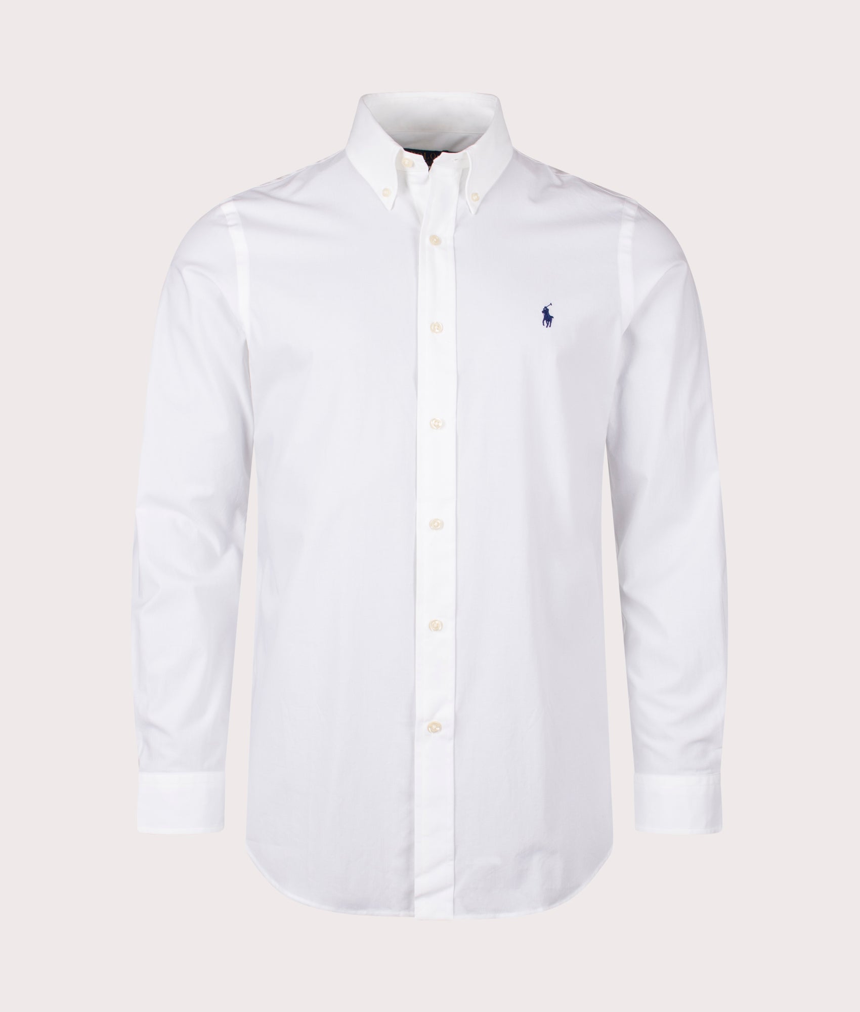 Polo Ralph Lauren, Custom Fit stretch poplin Shirt, white, Eqvvs Menswear, front shot angle