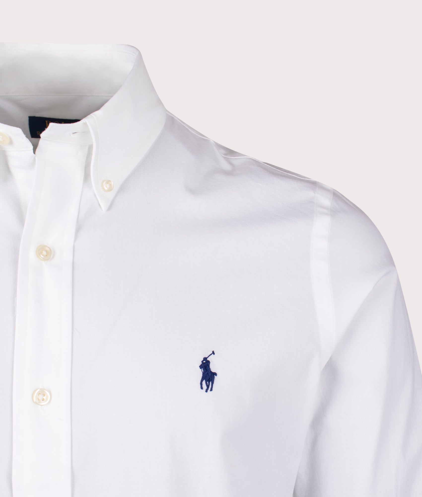 Polo Ralph Lauren, Custom Fit stretch poplin Shirt, white, Eqvvs Menswear, detailed shot angle
