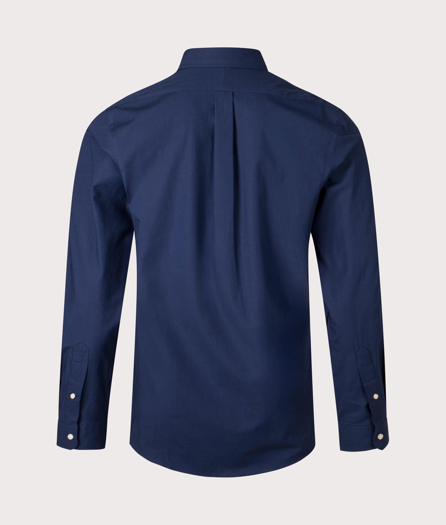 Polo Ralph Lauren, Custom Fit stretch poplin Shirt, newport navy, Eqvvs Menswear, back shot angle