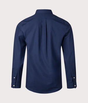 Polo Ralph Lauren, Custom Fit stretch poplin Shirt, newport navy, Eqvvs Menswear, back shot angle