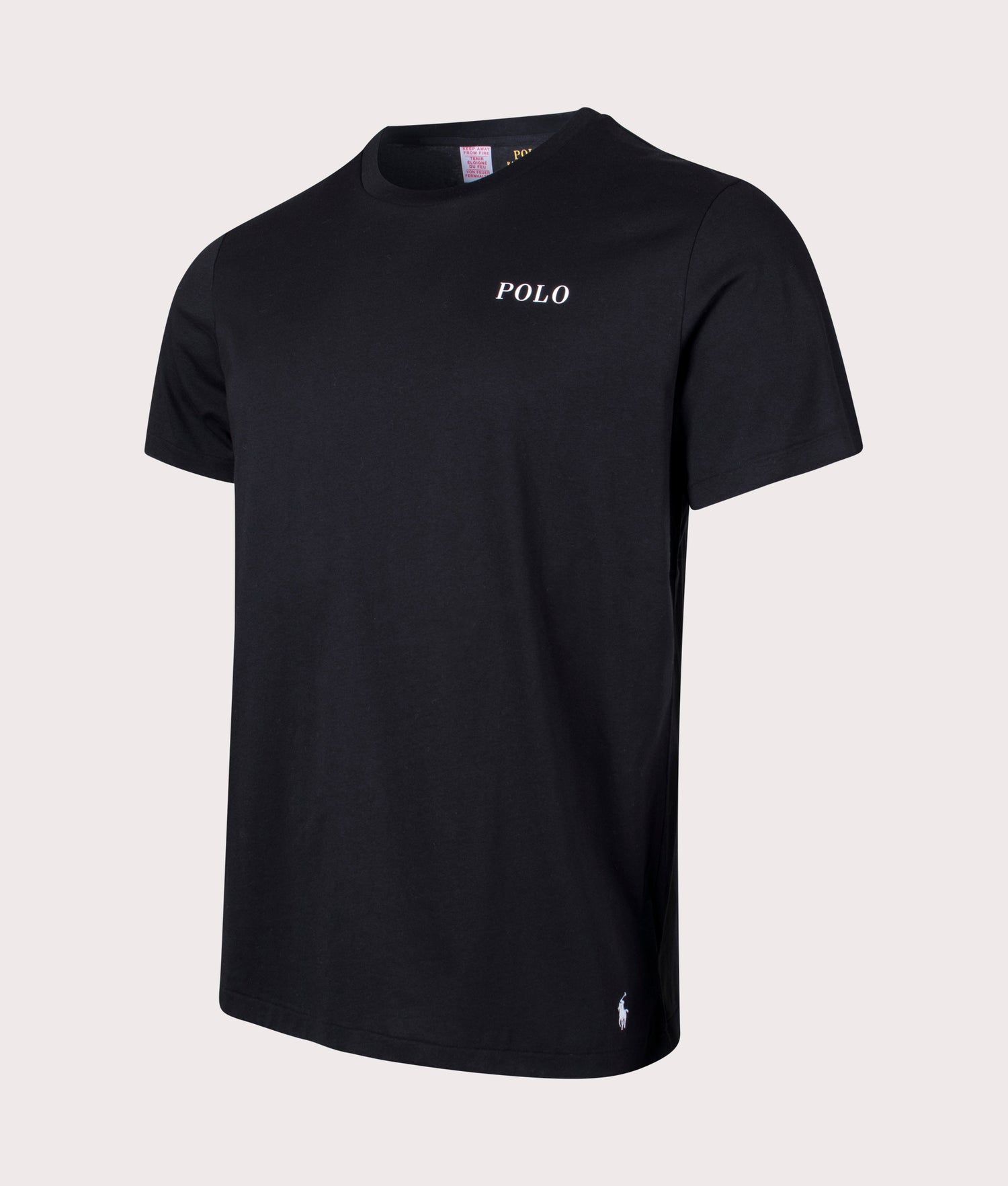 Tシャツ・カットソー RALPH LAUREN Men T Shirts 710680785 001 Black Polo Ralph Lauren cotton T-shirt with contrasting-color logo