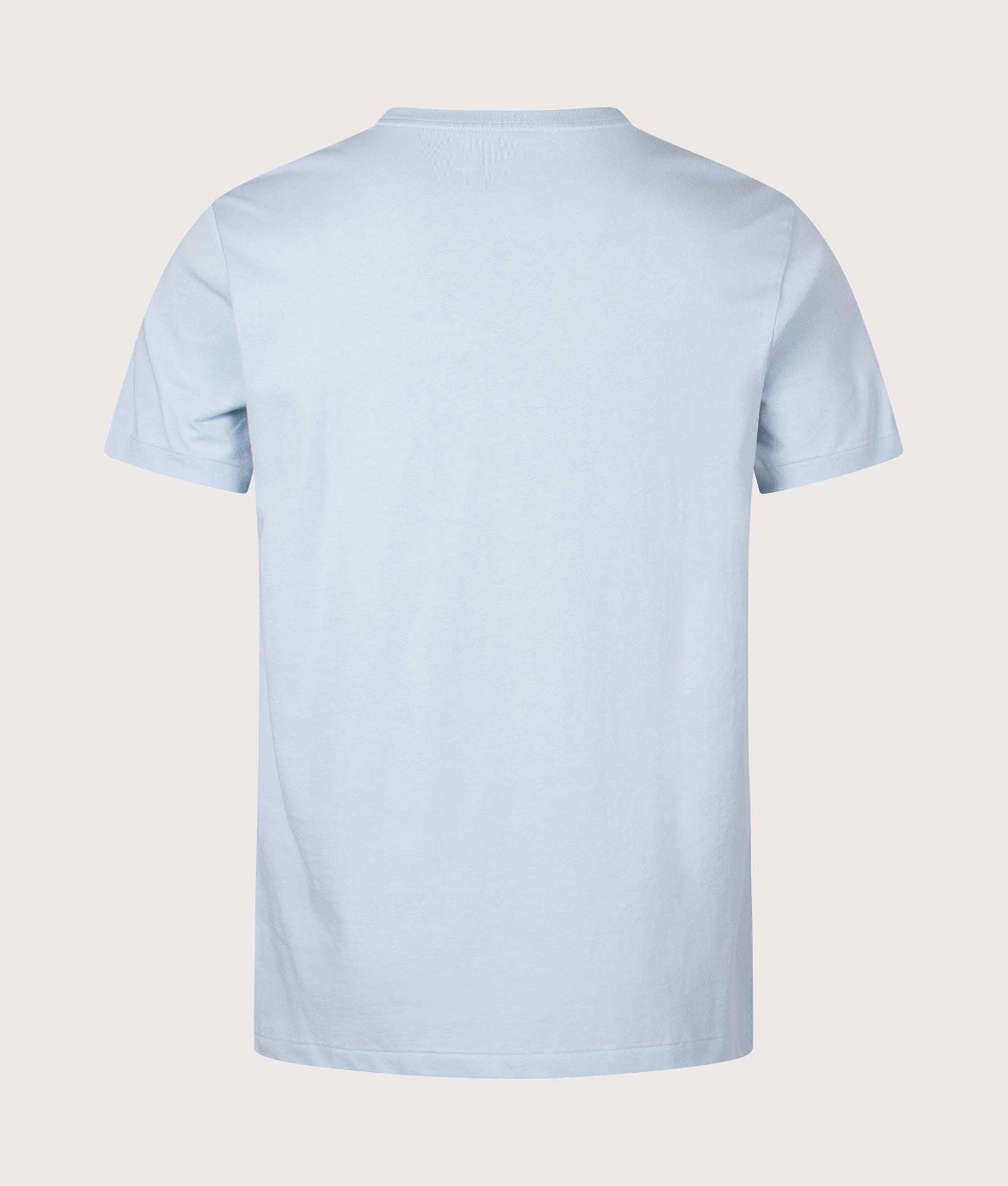 Polo Ralph Lauren Classic Fit Jersey Pocket T-Shirt in Alpine Blue. Back angle shot at EQVVS.