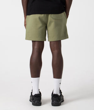Relaxed Fit Athletic Sweat Shorts in Tree Green by Polo Ralph Lauren. EQVVS Back Angle Shot.