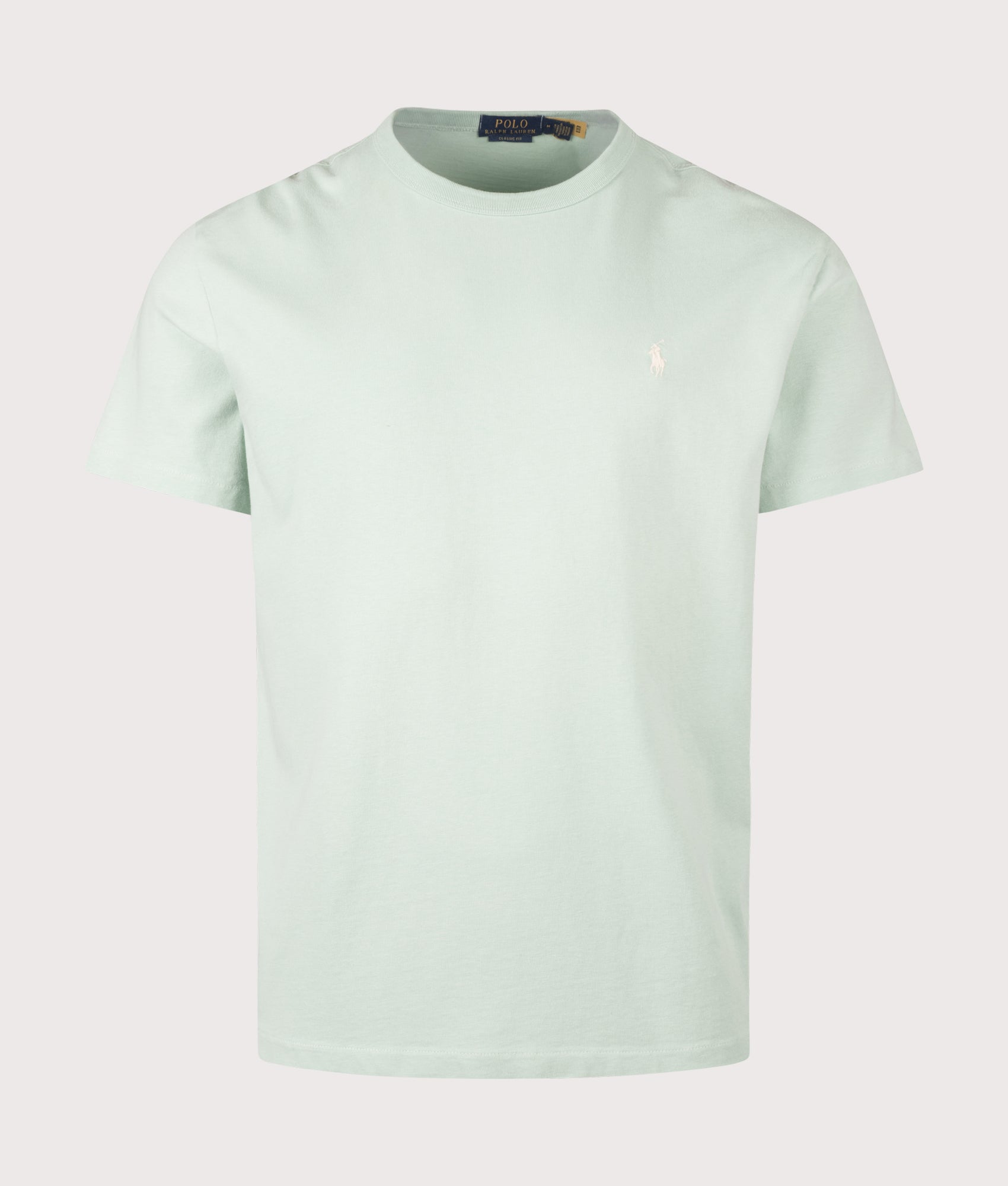 Polo Ralph Lauren Classic Fit Jersey T-Shirt in Celadon at EQVVS Menswear. Front shot.