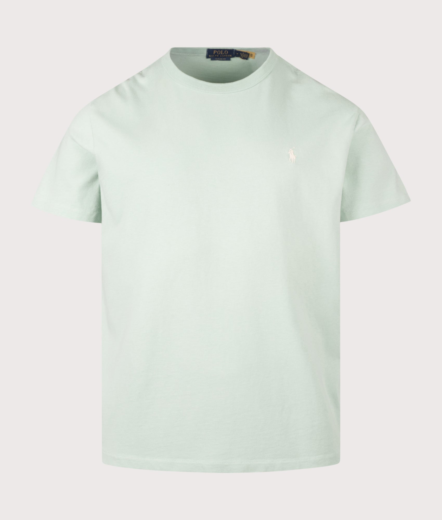 Polo Ralph Lauren Classic Fit Jersey T-Shirt in Celadon at EQVVS Menswear. Front shot.