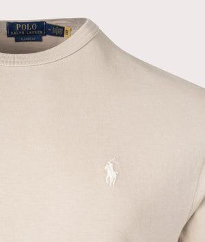 Polo Ralph Lauren Classic Fit Jersey T-Shirt Coastal Beige Detail Shot EQVVS