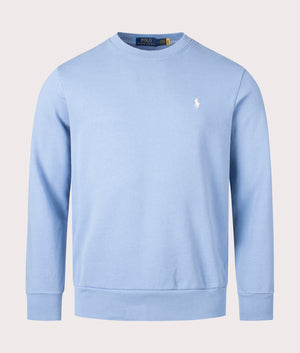 Polo Ralph Lauren Loopback Terry Sweatshirt in Channel Blue Front Shot EQVVS