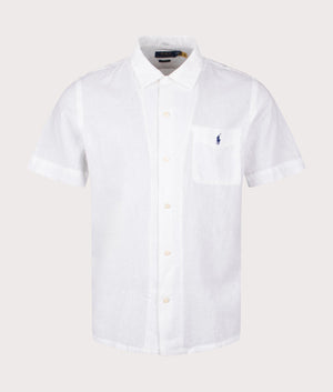 Classic Fit SS Linen Camp Shirt White Polo Ralph Lauren EQVVS