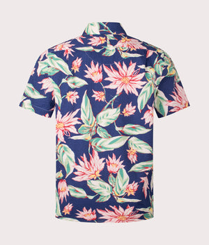 Classic Fit Floral Seersucker Shirt in Belleville Floral by Polo Ralph Lauren. EQVVS Back Angle Shot.