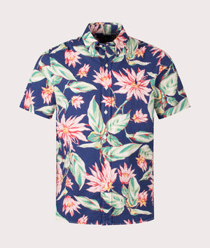 Classic Fit Short Sleeve Lightweight Shirt in Belleville Floral by Polo Ralph Lauren. EQVVS Front Angle Shot.