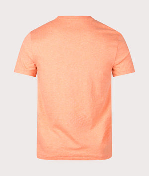 Custom Slim Fit Jersey T-Shirt in Beach Orange Heather. EQVVS Back Angle Shot.