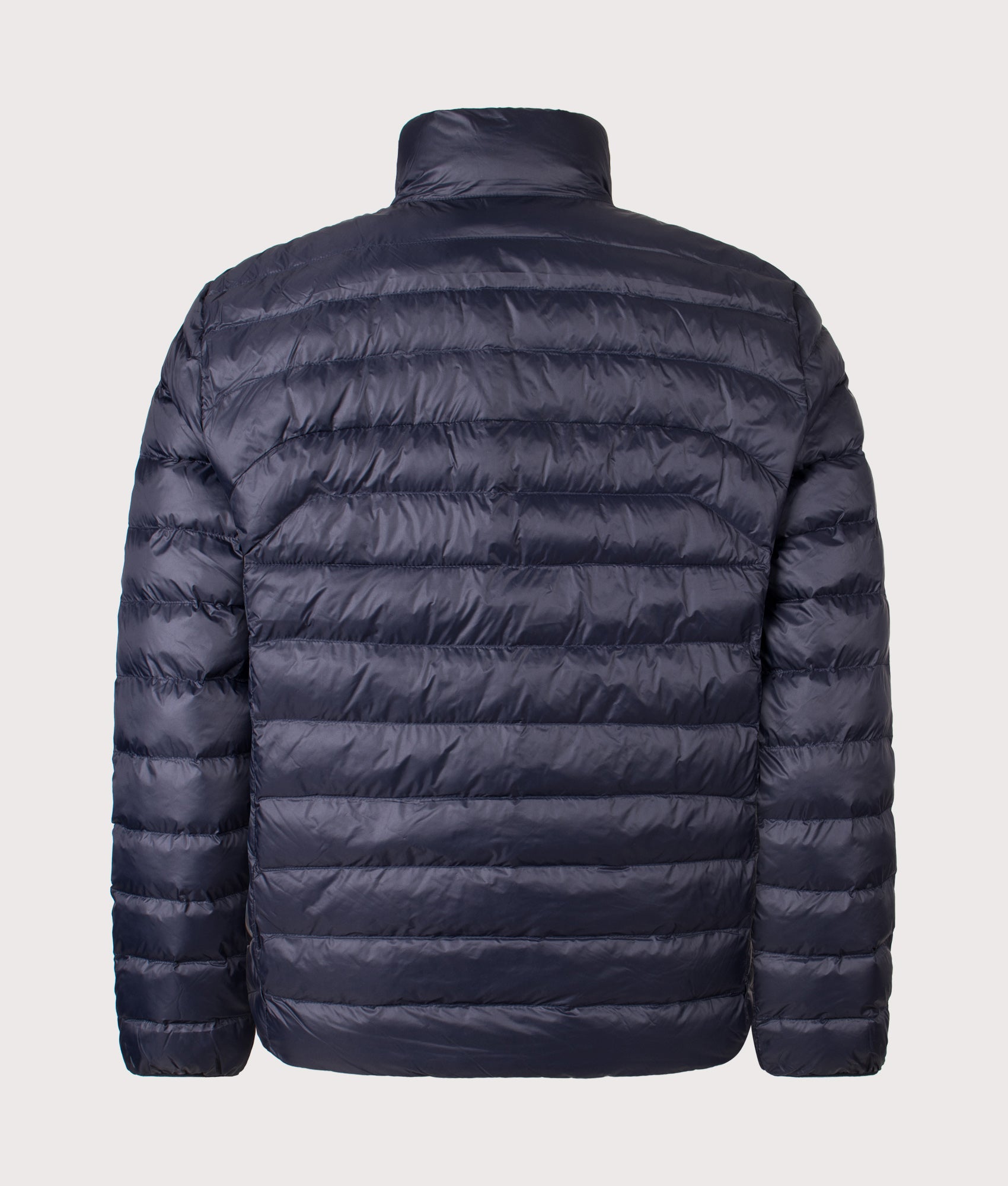 The Colden Packable Jacket in Collection Navy. | Polo Ralph Lauren | Shot at EQVVS | Back shot 