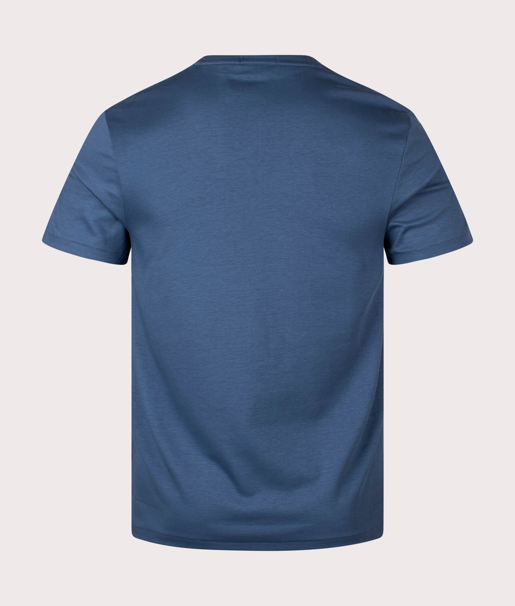 Custom Slim Fit Pima T-Shirt in Clancy Blue by Polo Ralph Lauren. EQVVS Shot.