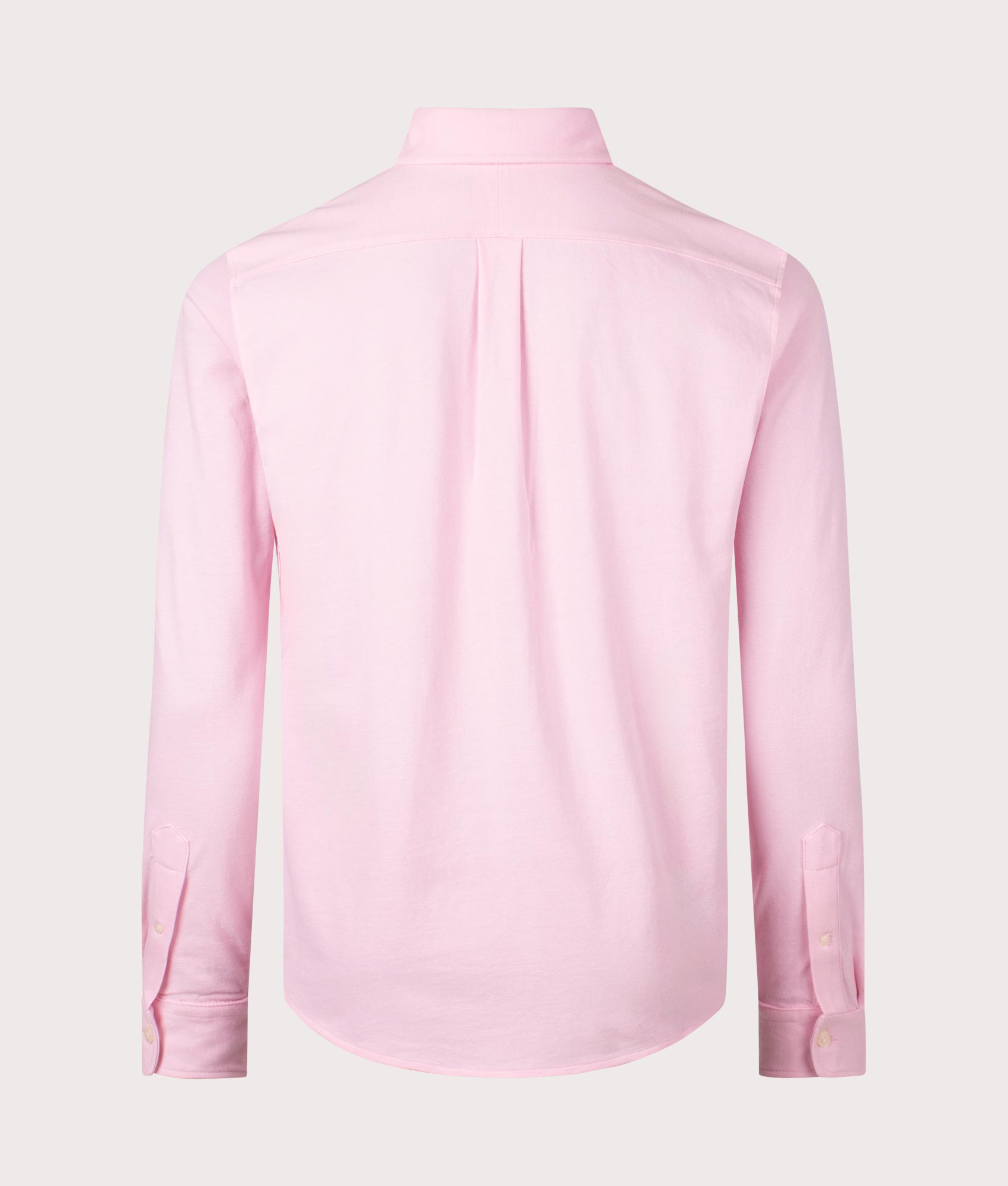 Featherweight Mesh Shirt in Garden Pink by Polo Ralph Lauren. EQVVS Back Angle Shot.