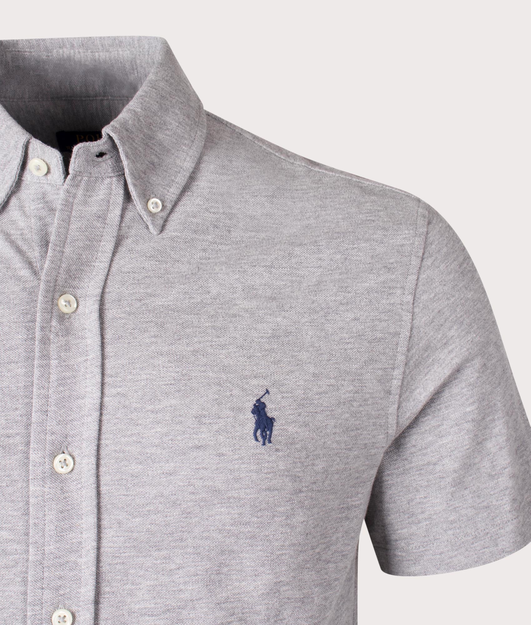 Featherweight Mesh Short Sleeve Shirt Grey Heather | Polo Ralph Lauren