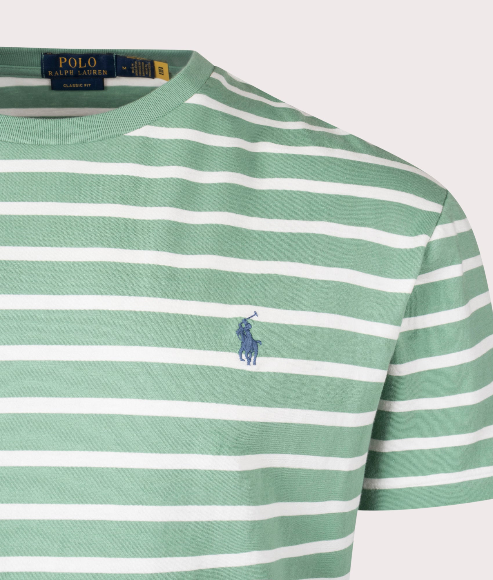 Polo Ralph Lauren Striped Jersey T-Shirt Mint/Nevis. EQVVS.