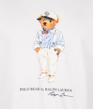 Classic Fit Polo Bear Jersey T-Shirt in Deckwash White by Polo Ralph Lauren. EQVVS Shot.