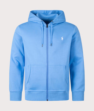 Zip Through Double Knit Hoodie Rivera Blue | Polo Ralph Lauren | EQVVS