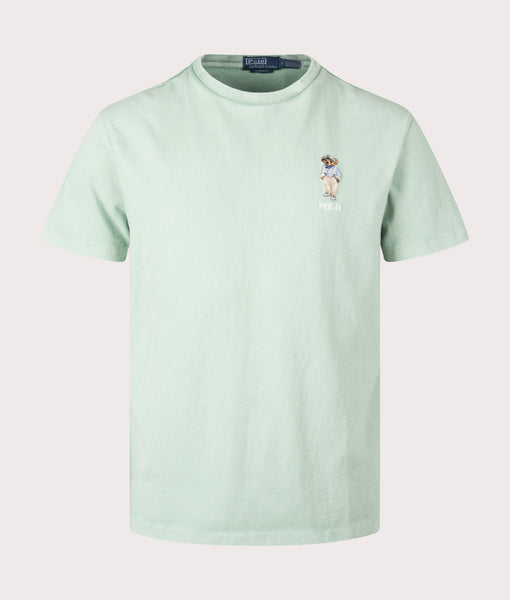 Classic Fit Polo Bear Jersey T-Shirt Faded Mint Hemingway Bear 